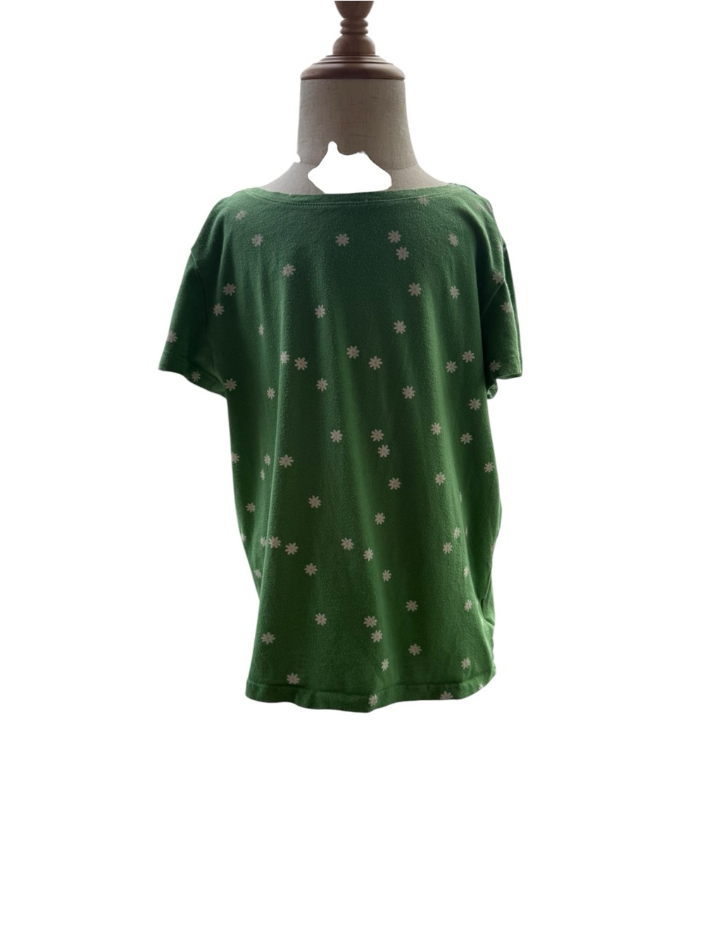 Old Navy Green Daisy-Print Short Sleeve Tee